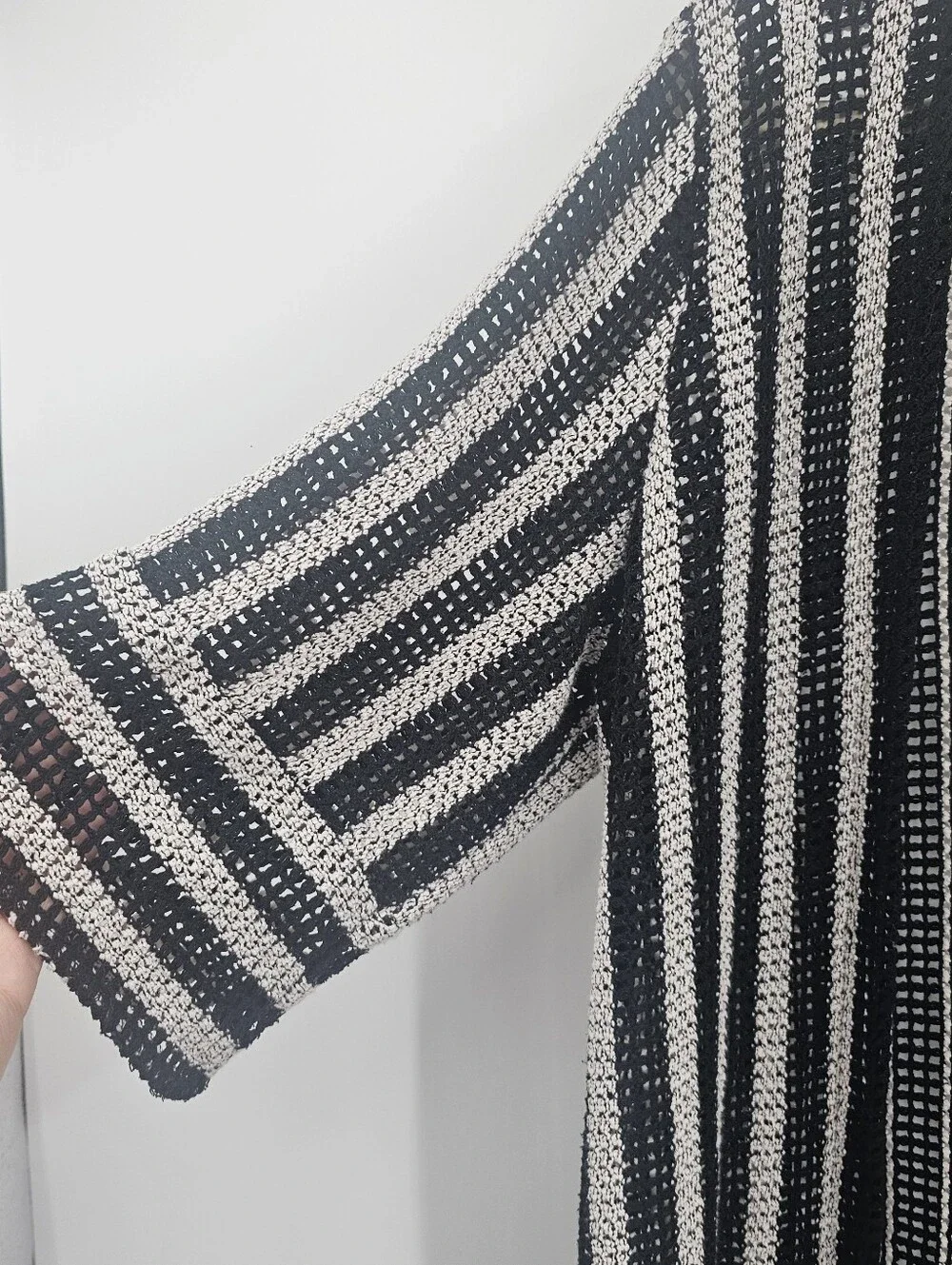 Wild Fable Black and White Crochet Coverup Size M/L